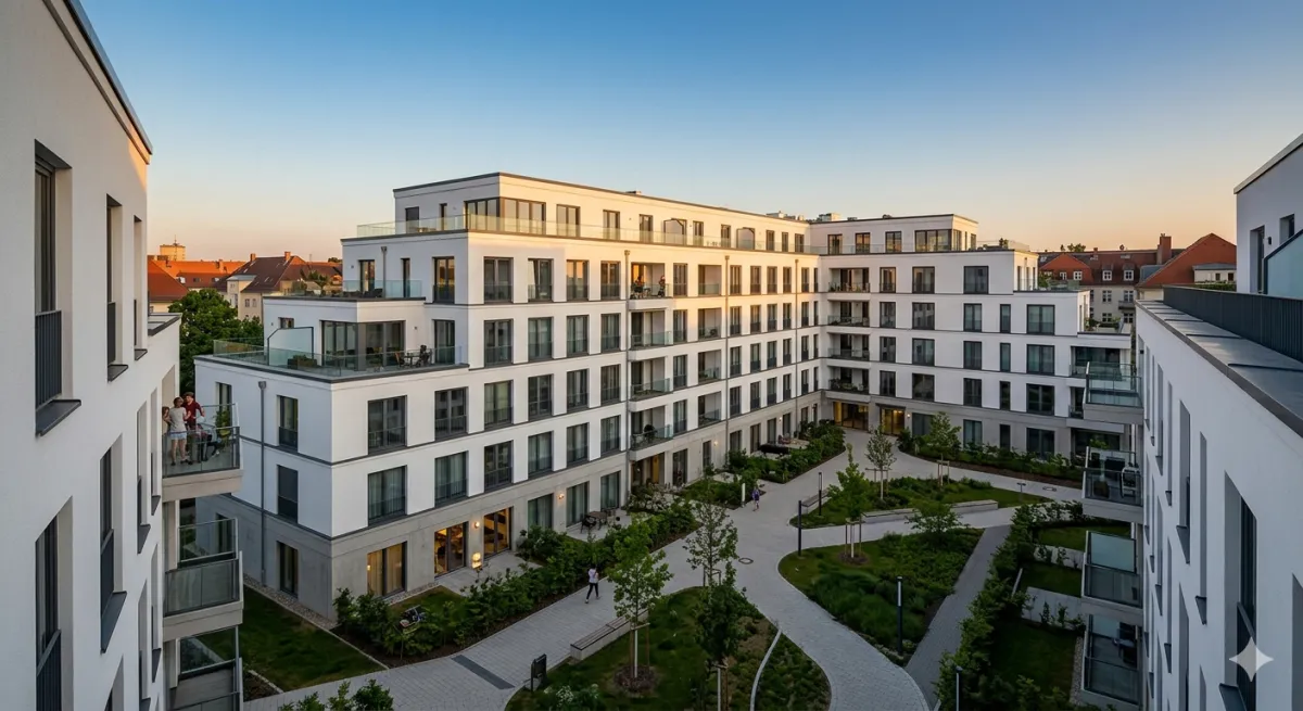 Wohnanlage Berlin-Lichtenrade — WDVS + Edelputz